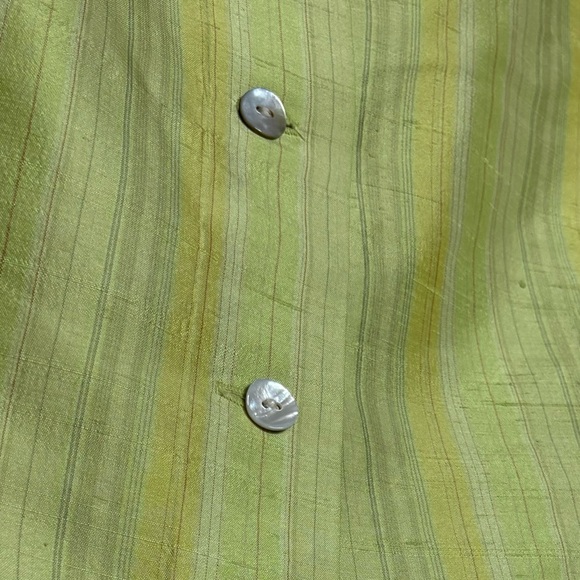 ASAP Saks Fifth Avenue 70s Vintage 100% Silk Stripe Sleeveless Crop Top - Picture 3 of 4